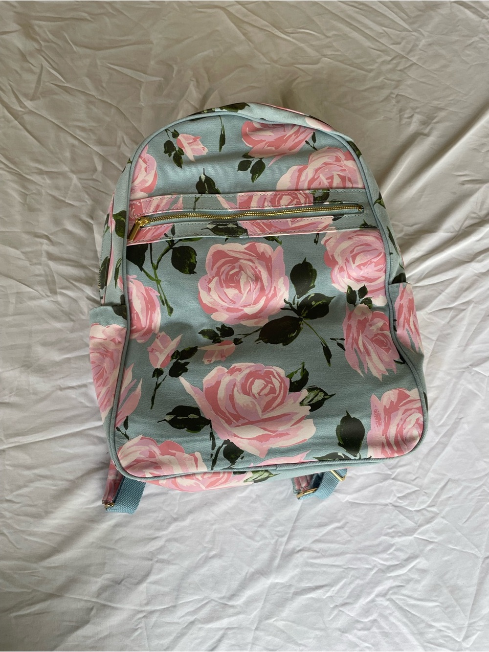 Floral Print Pink Rose Backpack - Women Bags